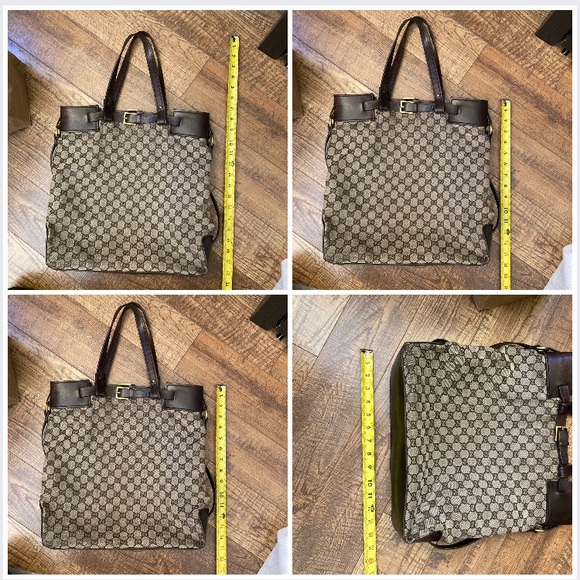 Gucci Vintage GG Canvas Buckle Tote - Picture 3 of 16